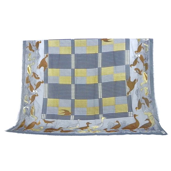 Duck Motif Silk Scarf or Shawl - Picture 7 of 7